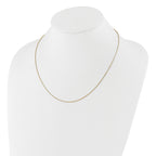 Sterling Silver Gold-plated Adjustable .95mm Round Box Chain