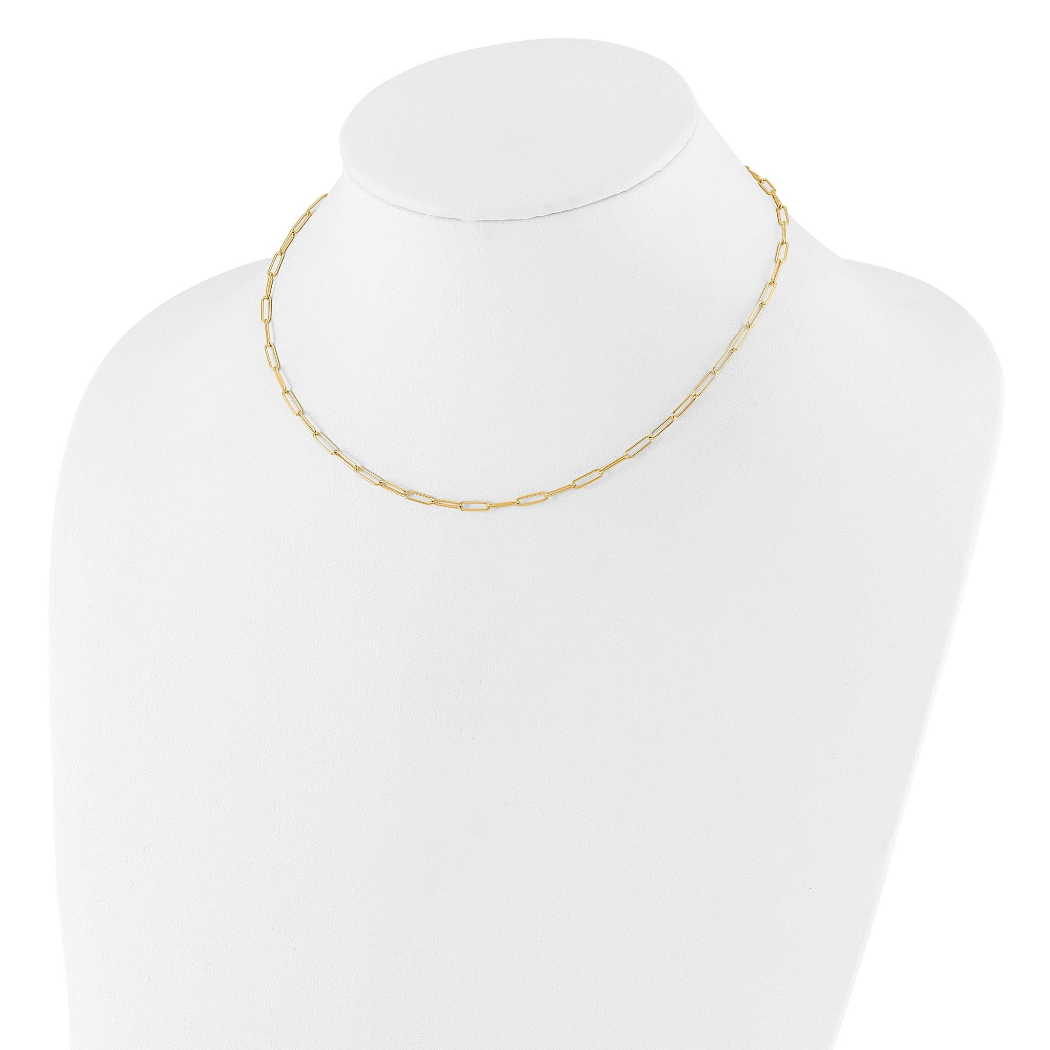 14K Polished Fancy Link Necklace Secondary image
