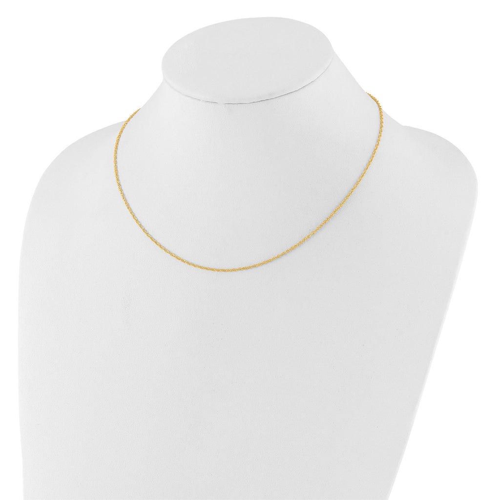 Diamond-Cut Loose Rope Adjustable Chain in 14K Yellow Gold