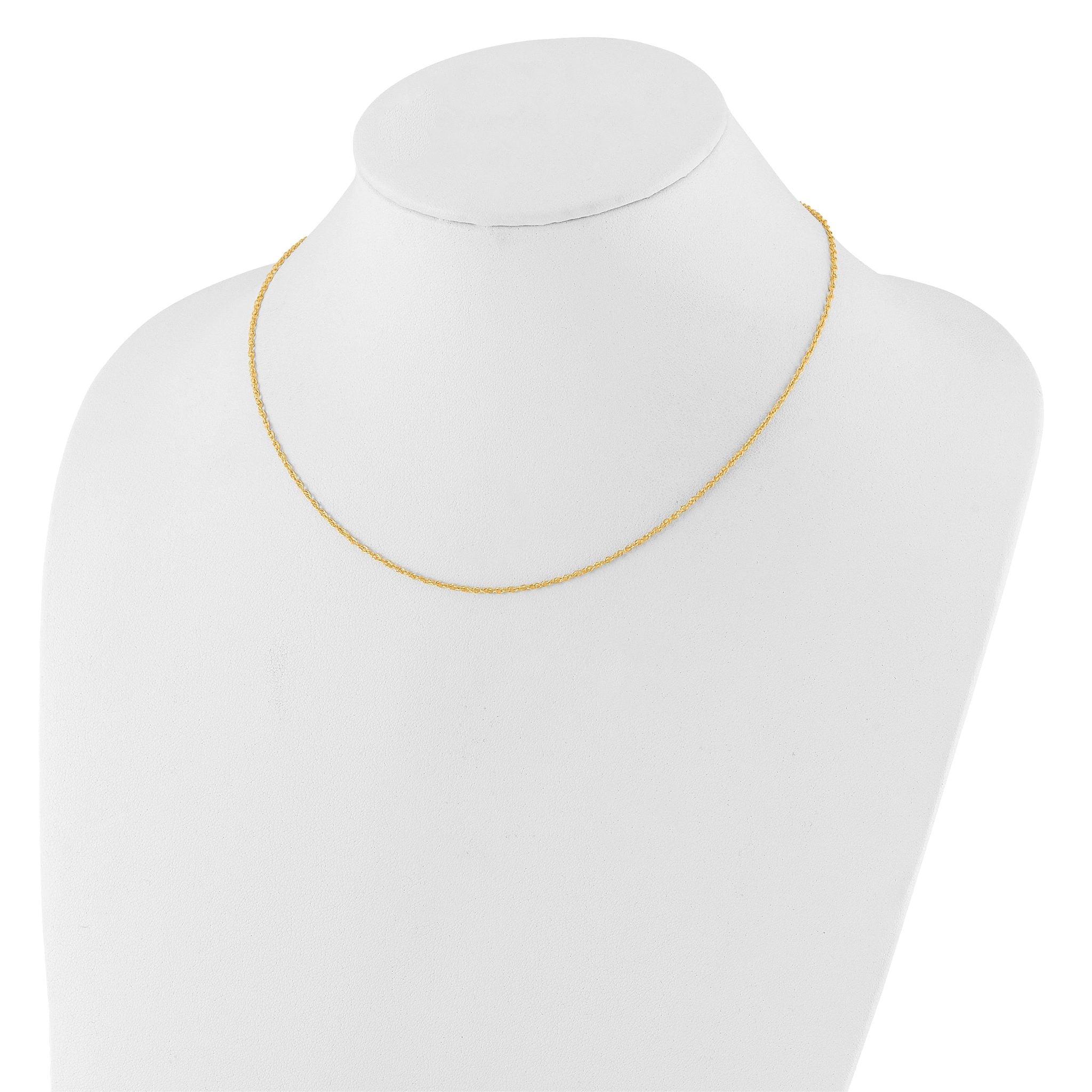Diamond-Cut Loose Rope Adjustable Chain in 14K Yellow Gold