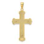 10K Two-Tone Gold Two-tone Engraved Crucifix Charm