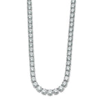 14k White Gold 83 carat Lab Grown Diamond VS/SI+ G+ Complete Round 22 inch Straight Tennis Necklace
