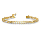 14k Complete 7/8 carat Round AA Diamond 2-prong S-link 7 inch Tennis Bracelet
