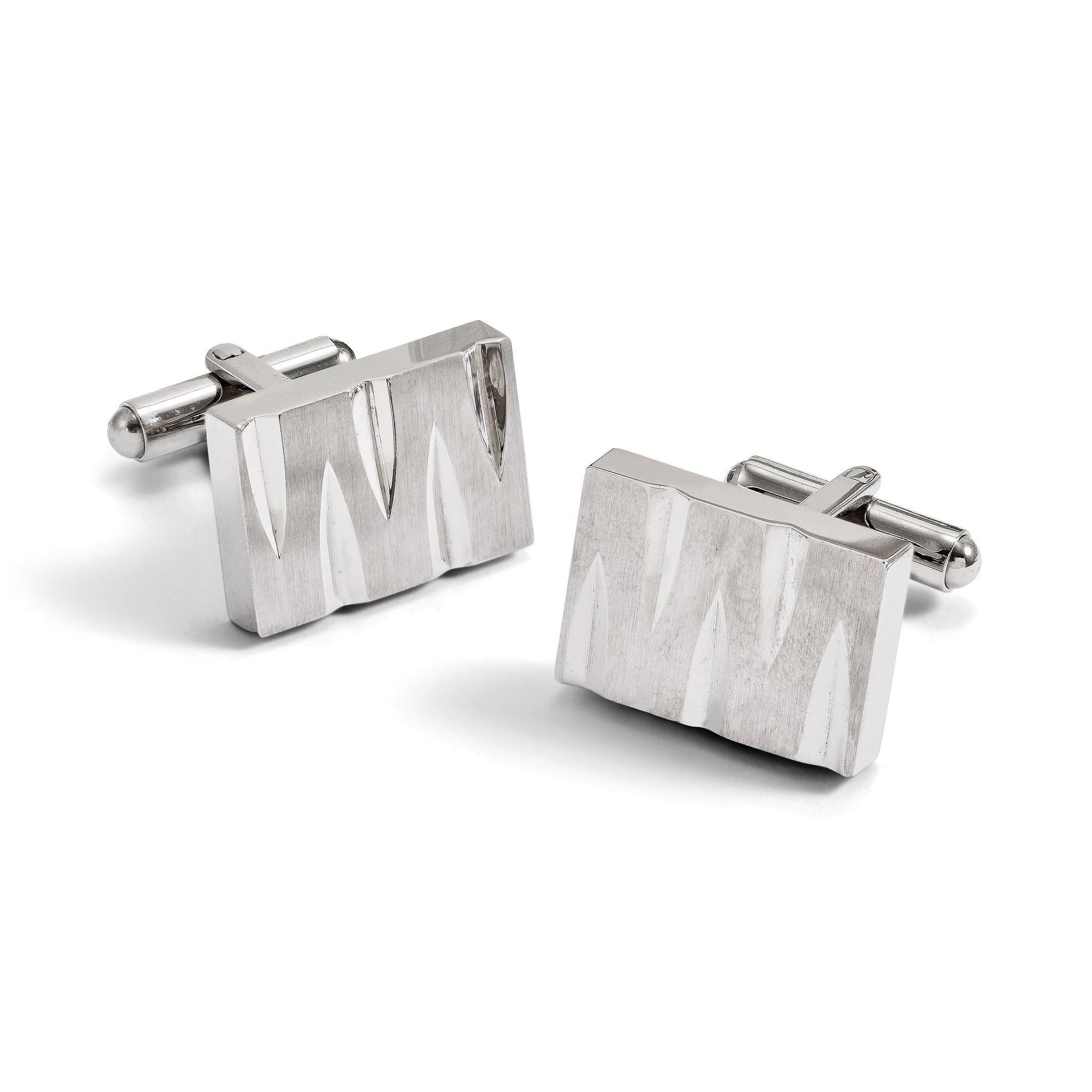 Stainless Steel Brushed & Polished Cuff Links Secondary image
