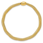 14K Mesh Twist Slip-on Stretch Bracelet