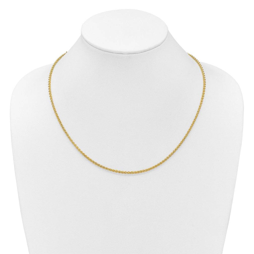 14K Adjustable 2.5mm Semi-solid Spiga Chain