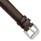 Teju Lizard Grain Leather Watch Band in Brown, 14mm