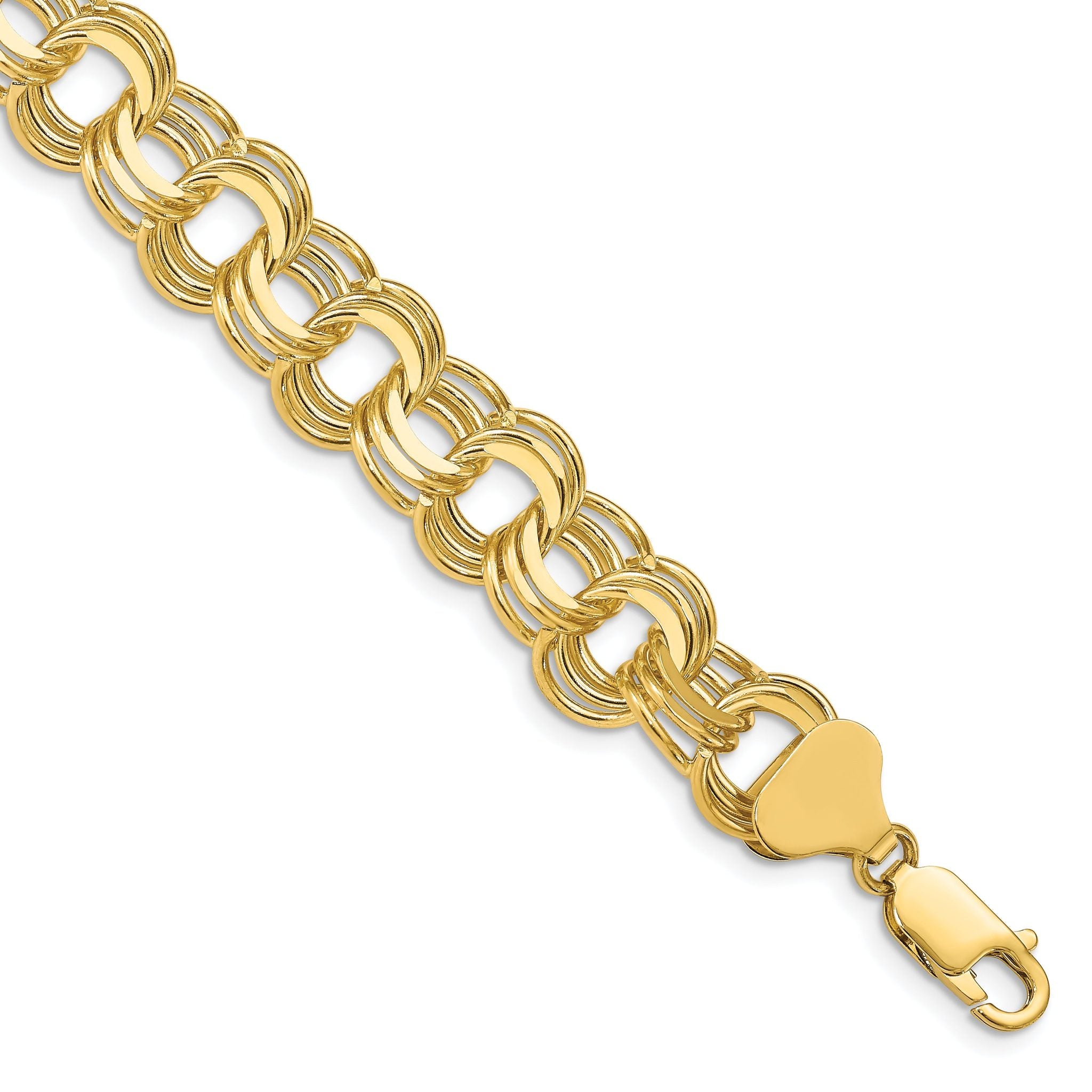 14k Triple Link Charm Bracelet Main image