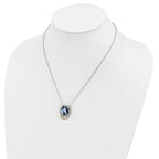 Landstrom's 12K Gold Sterling Silver Horse Cameo Necklace Elegant 18 Design