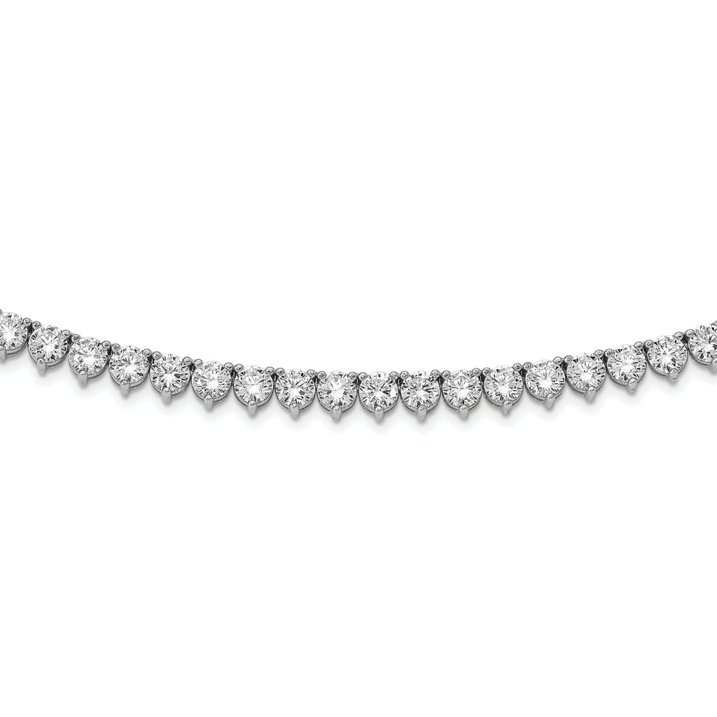 Sophia Jewelers Sterling Silver 36 CZ Riviera Necklace Unisex Elegance