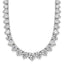 14k White Gold 26 3/4 carat Lab Grown Diamond VS/SI+ G+ Complete Round 18 inch Graduated Tennis Necklace