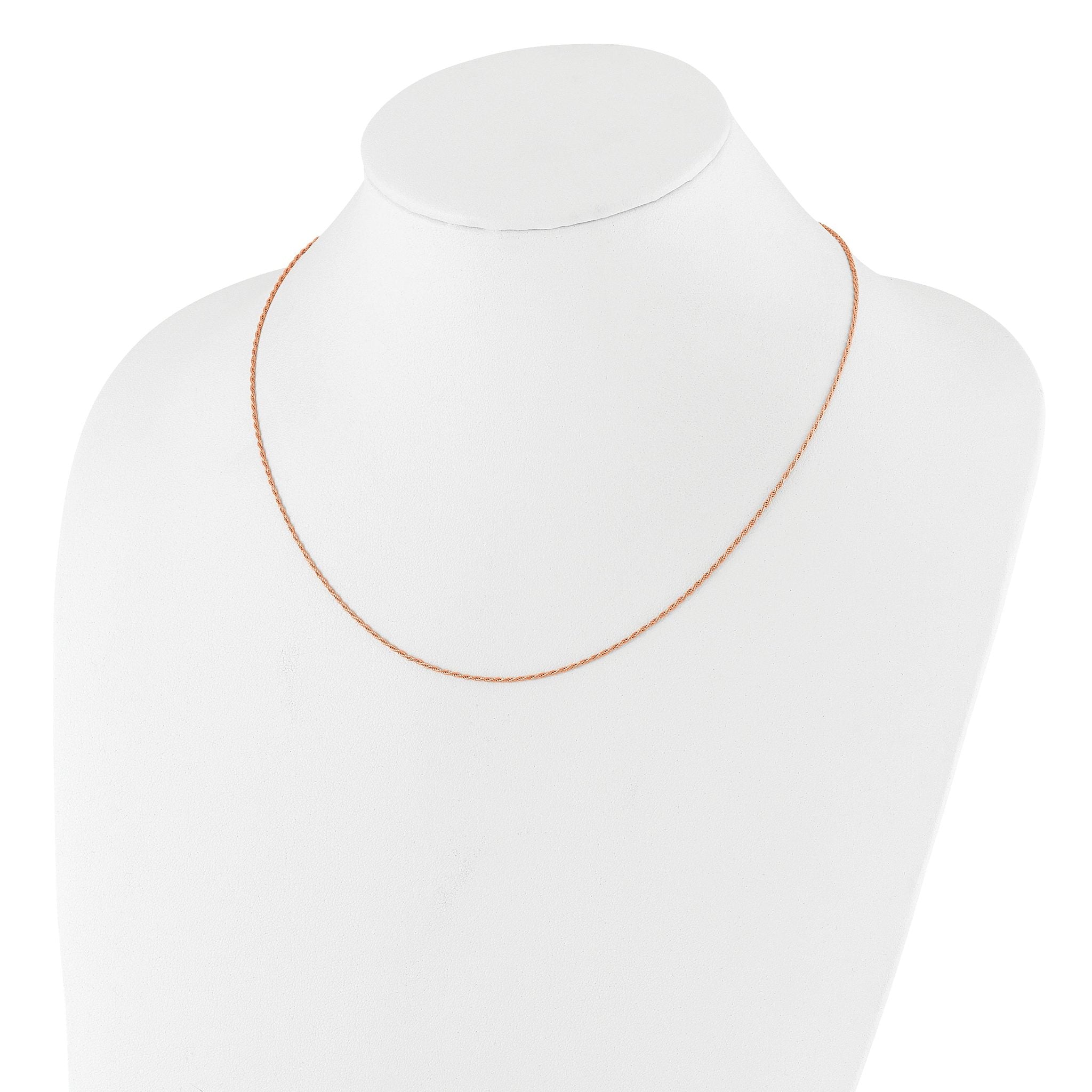 Diamond-Cut Rope Chain in Rose Gold-Plated Sterling Silver