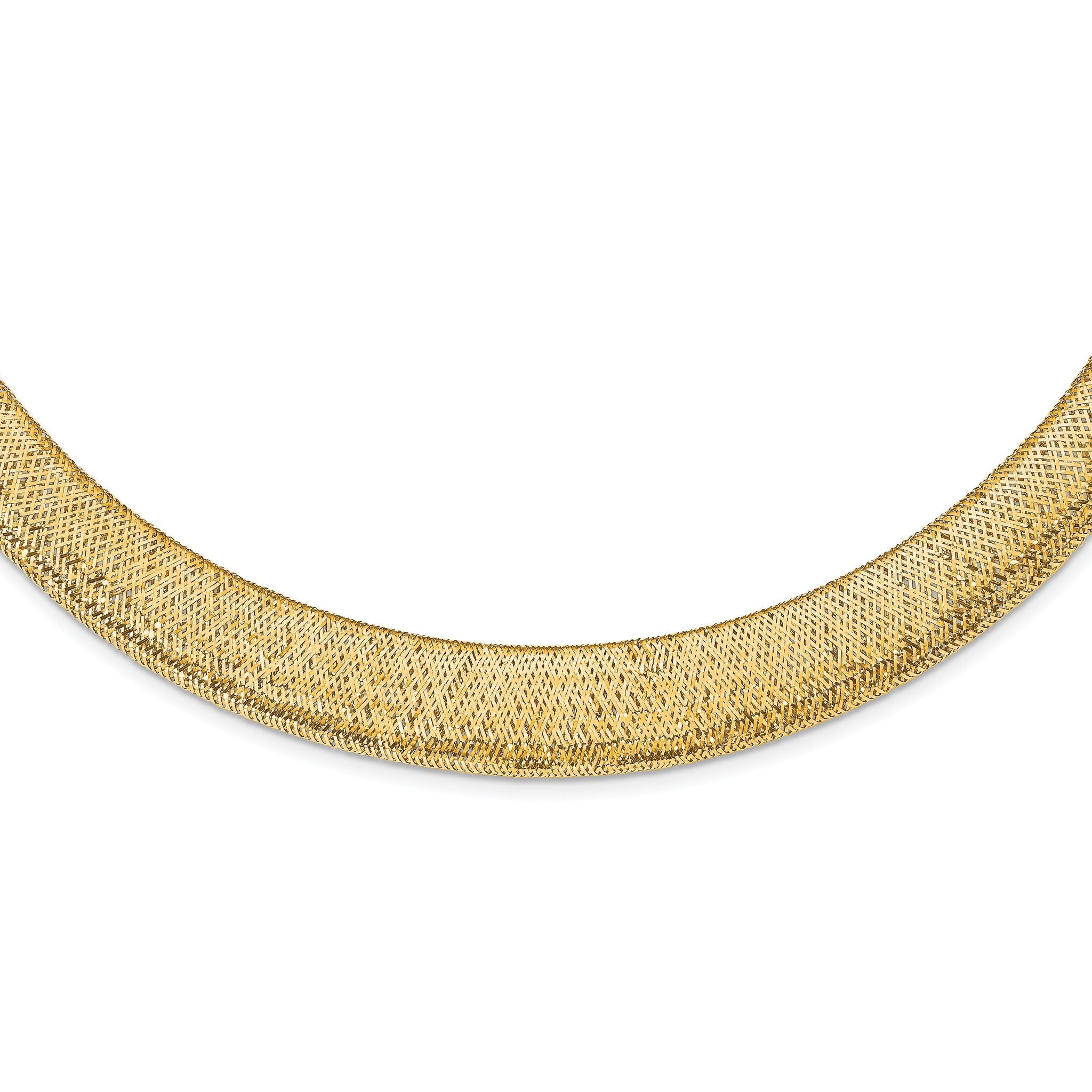 14k Polished/Textured Stretch Necklace Main image