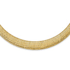 14k Polished/Textured Stretch Necklace