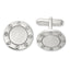 Polished Sterling Silver Circle Cuff Links