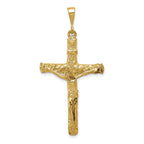 10K Gold Crucifix Charm with Polished Finish  Solid, Elegant Design