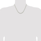Sterling Silver Rhodium-plated 5mm Solid Rope Chain