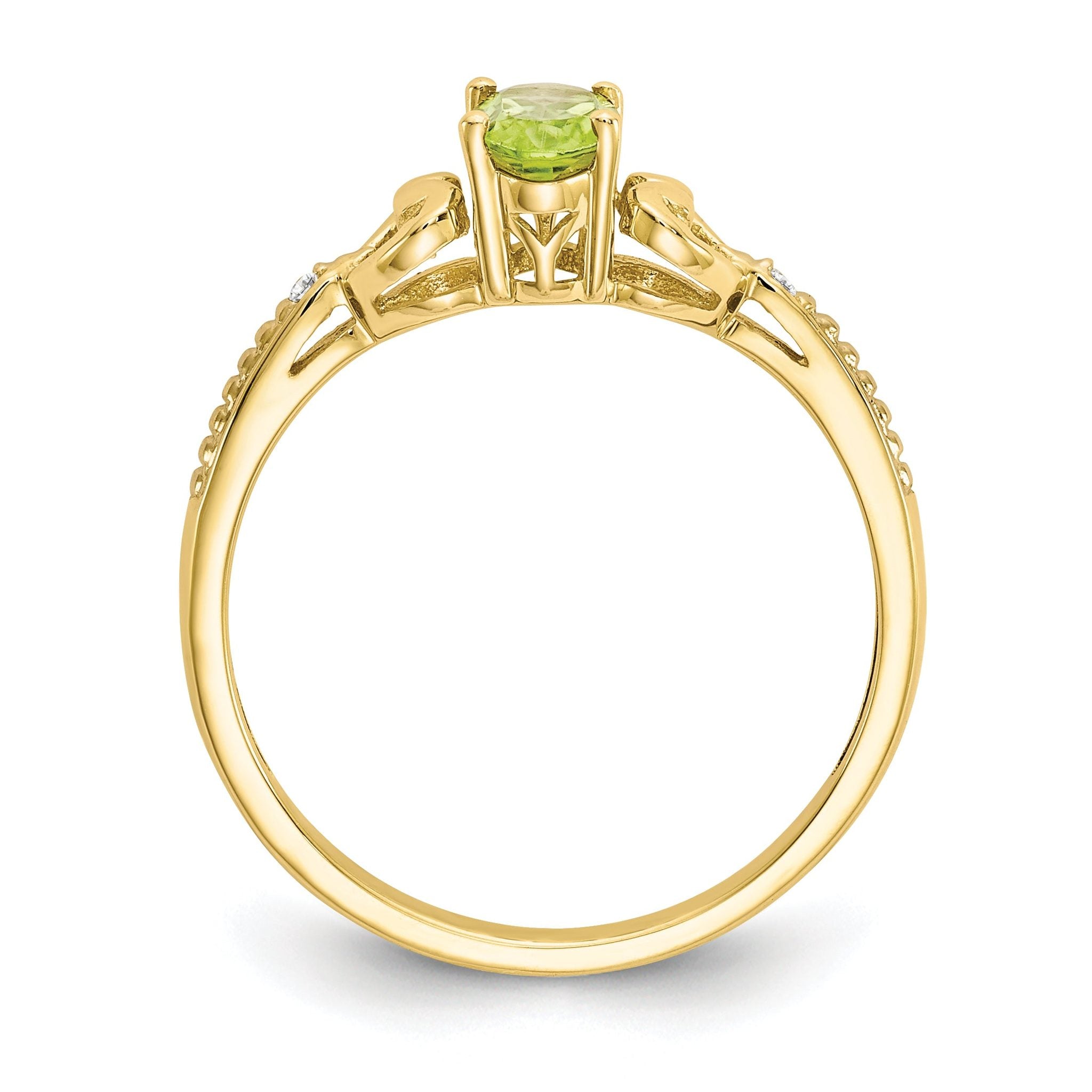 10K Peridot and Diamond Ring Secondary image