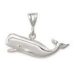 Sterling Silver 925 Whale Pendant with Polished Finish and Anti-Tarnish Design