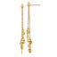 14K Diamond Cut Heart Post Dangle Earrings