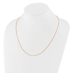 Sterling Silver Rose Gold-plated Adjustable .95mm Box Chain
