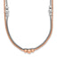 Sterling Silver Rhodium-Platedodium and Rose-tone w/1.75in ext. Necklace