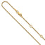 Sterling Silver Gold-plated 1.4mm D/C Rope 1in+1in Adjustable Chai