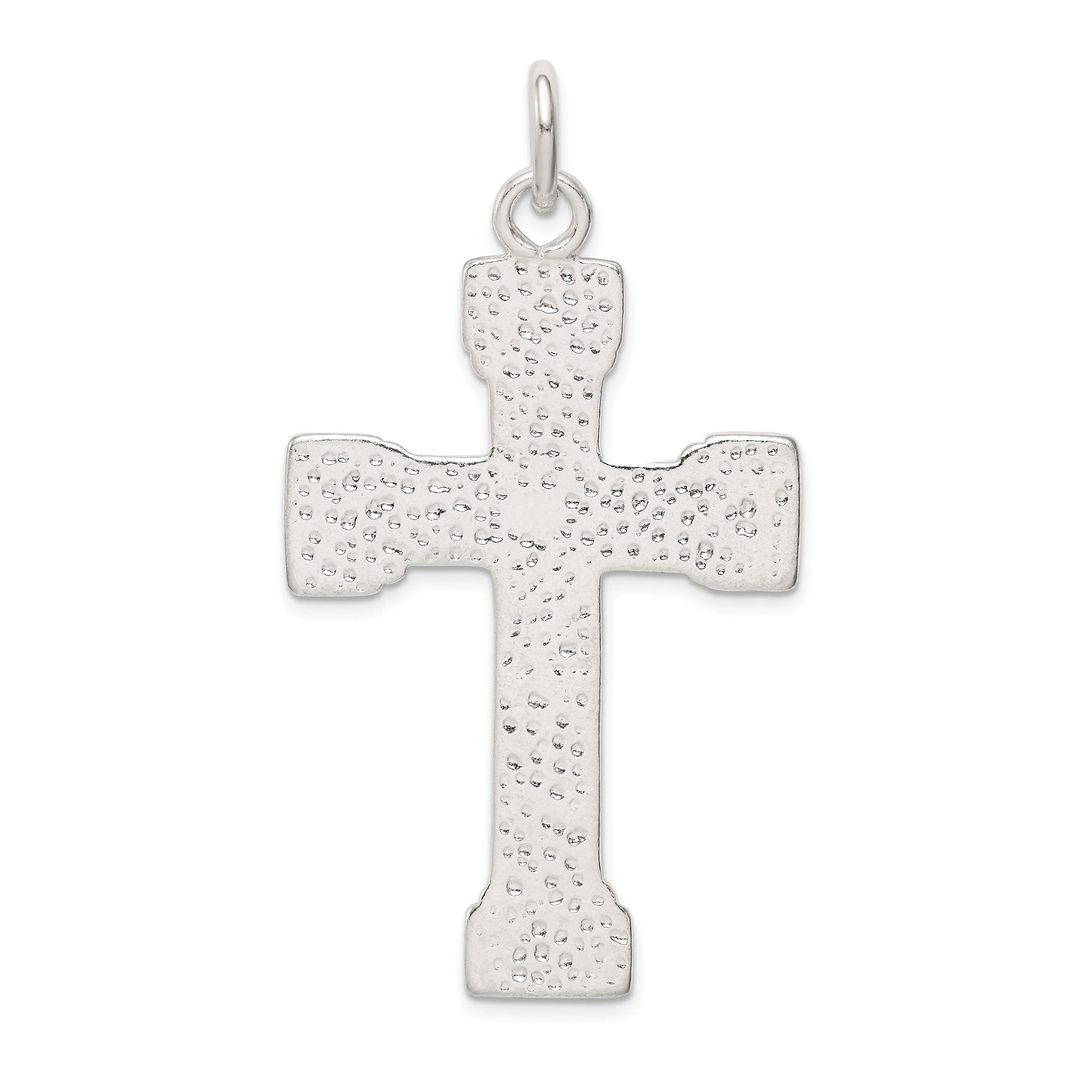 Sterling Silver 925 Latin Crucifix Pendant with Polished Anti-Tarnish Finish