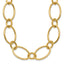 14K Polished Fancy Mixed Oval Link Necklace