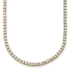 14k 12 carat Lab Grown Diamond VS/SI+ G+ Complete Round 24 inch Straight Tennis Necklace