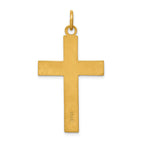 Sterling Silver 24K Gold-Plated INRI Crucifix Pendant Elegant Polished Finish