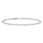 Sterling Silver Beaded 9 inch Plus 1 inch Extender - Total 10 inch Anklet