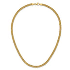 14K Yellow Gold Polished Fancy Link Necklace Unisex 17 Inch