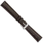 Genuine Lizard Leather Watch Band in Brown, 16mm