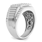 14k White Gold 7/8 carat Lab Grown Diamond VS/SI+ G+ Men's Ring