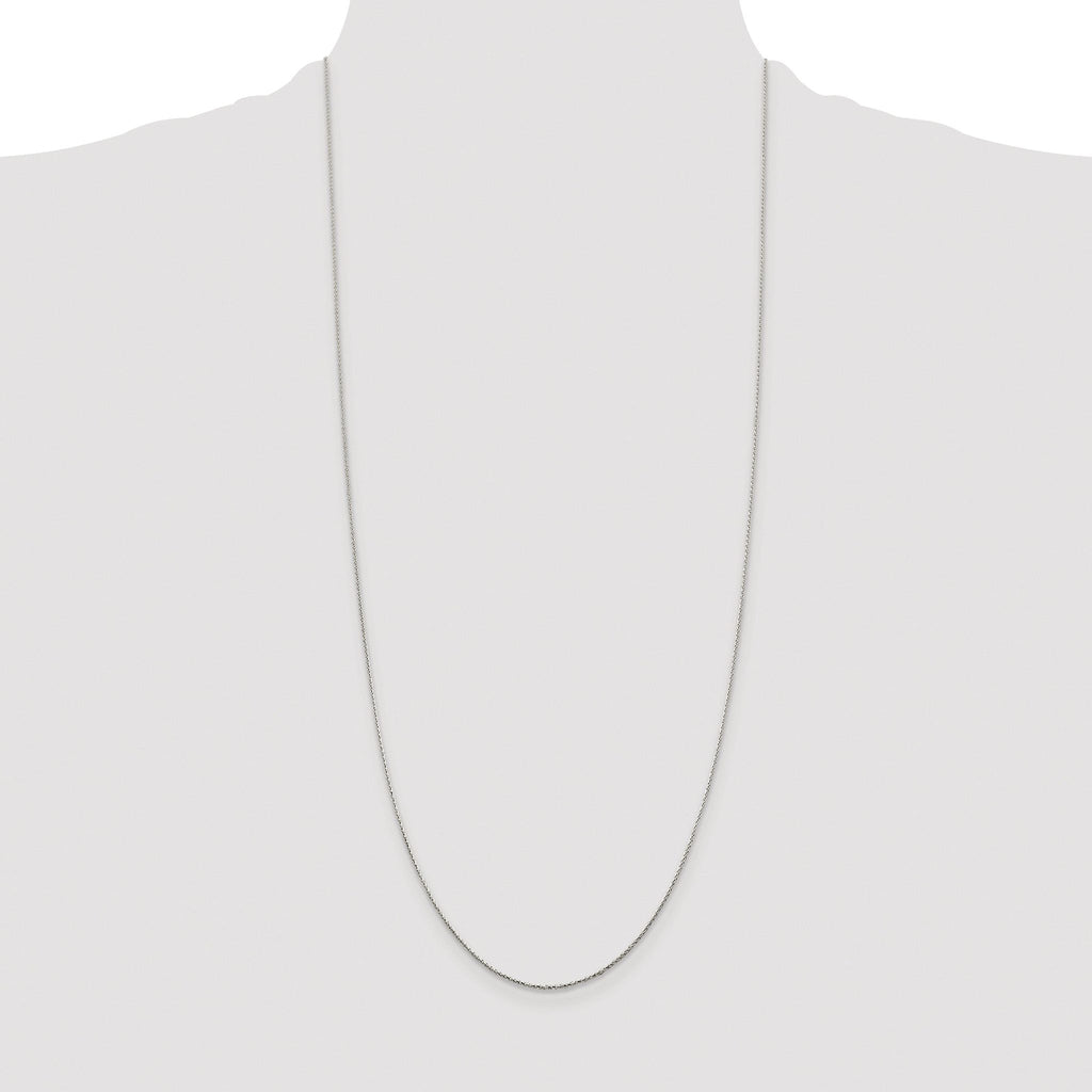 Diamond-Cut Spiga Chain Necklace in Sterling Silver