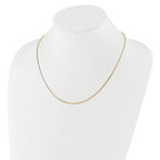 Sterling Silver Gold-plated Adjustable 1.15mm Box Chain