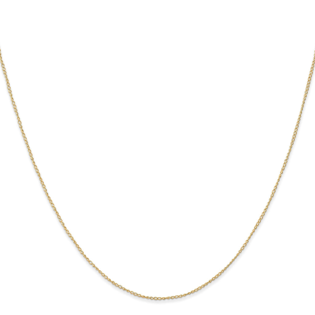 Curb Chain Necklace in 14K Yellow Gold, 0.5mm