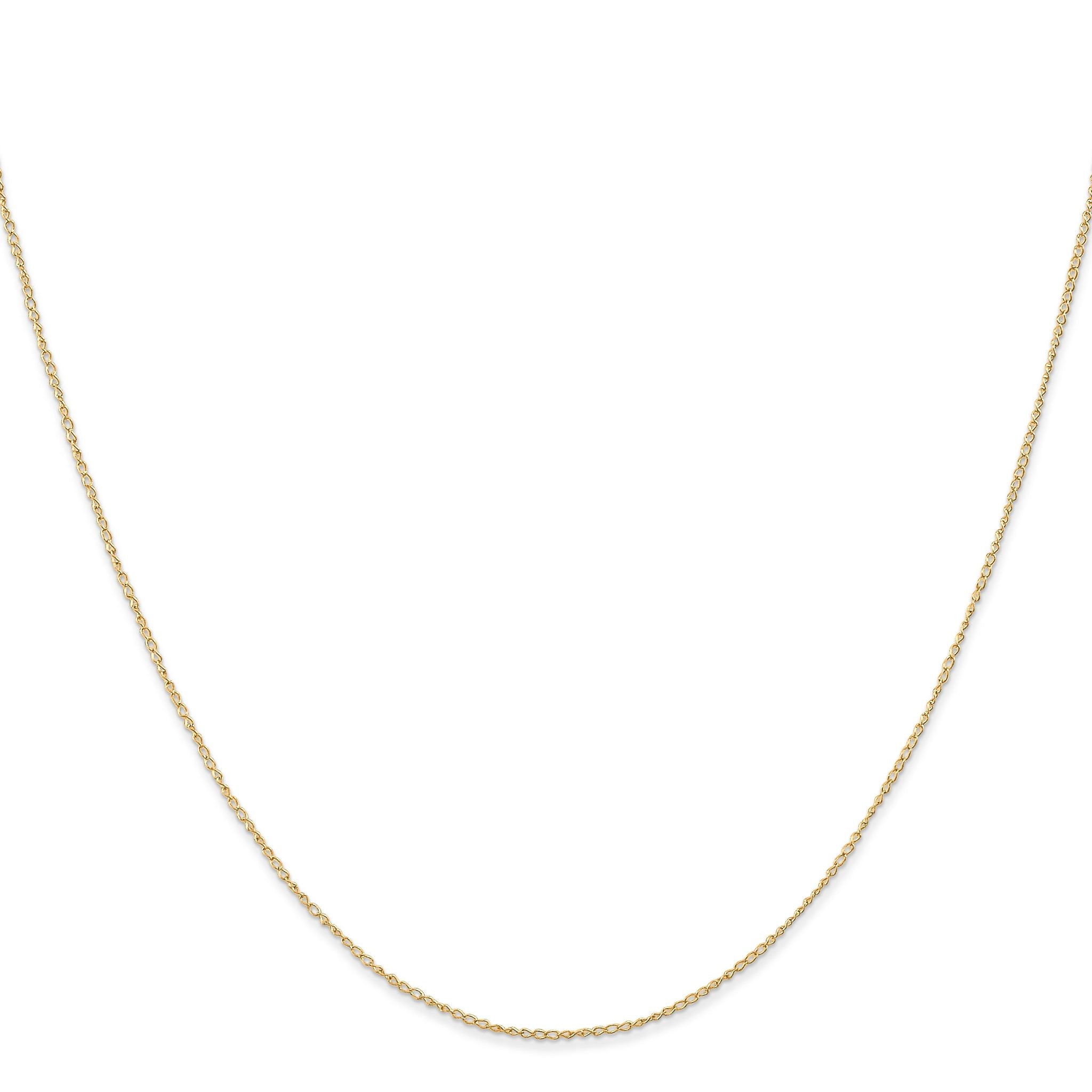 Curb Chain Necklace in 14K Yellow Gold, 0.5mm