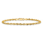 Semi-Solid Rope Chain in 10K Yellow Gold, 2.8mm
