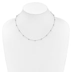 Polished Beaded Necklace in Sterling Silver, 4mm