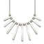 Chisel Stainless Steel Polished Bars and Beads on a 15.75 inch Snake Chain with a 1 inch Extension Necklace