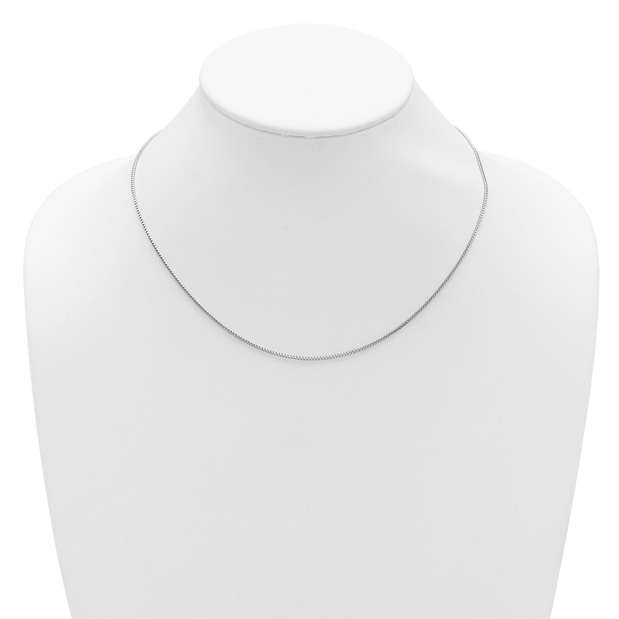 1.25mm 10K White Gold Franco Chain