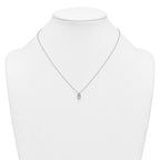 14k White Gold 1 carat Certified Lab Grown Diamond VS+ F+ Pear Complete 18 inch Four Prong Pendant Necklace