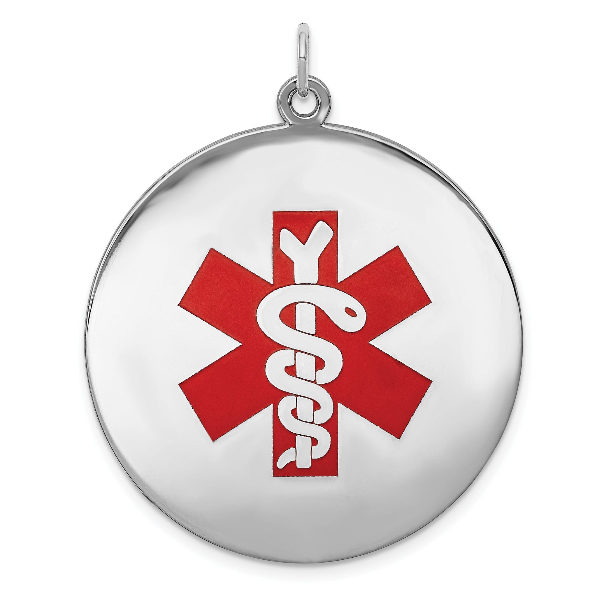 Sterling Silver Rhodium-plated Medical Jewelry Pendant Main image