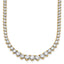 14k 15 carat Lab Grown Diamond VS/SI+ G+ Complete Round 16 inch Graduated Tennis Necklace