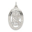 Sterling Silver 925 Saint Christopher Medal with Polished Rhodium Finish
