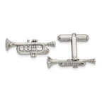 Stainless Steel Polished Trumpet Cuff Links