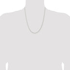 Beveled Curb Chain Necklace in Sterling Silver, 2.3mm