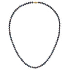 14k 5-6mm Black Near-Round Freshwater Cultured Pearl 7.5 inch Bracelet